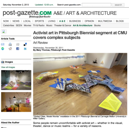 Post-Gazette's review of the 2011 Pittsburgh Biennial at CMU