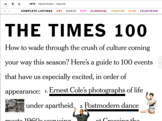 New York Times Fall Arts Preview